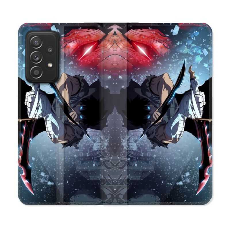Housse Cuir Portefeuille Pour Samsung Galaxy A53 5G Manga Solo Leveling Sung Epee