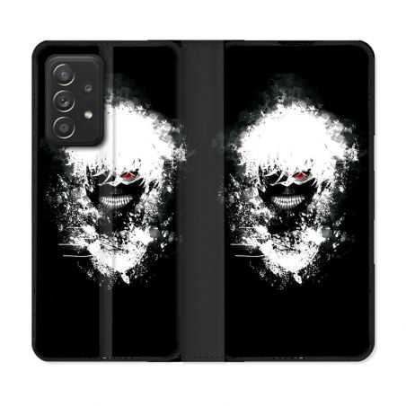 Housse Cuir Portefeuille Pour Samsung Galaxy A53 5G Manga Tokyo Ghoul Kaneki Tag