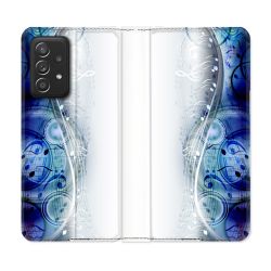 Housse Cuir Portefeuille Pour Samsung Galaxy A53 5G Musique Partition Vague