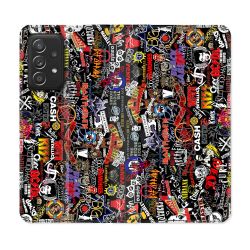 Housse Cuir Portefeuille Pour Samsung Galaxy A53 5G Musique Rock Groupe