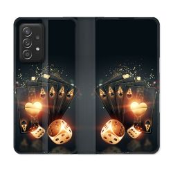 Housse Cuir Portefeuille Pour Samsung Galaxy A53 5G Poker Des
