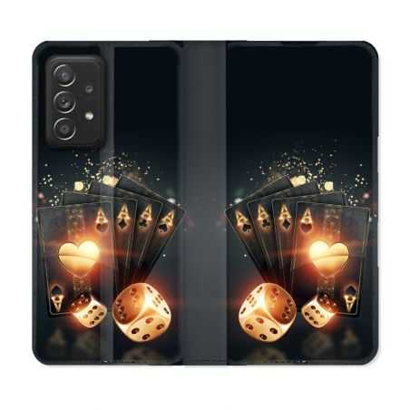 Housse Cuir Portefeuille Pour Samsung Galaxy A53 5G Poker Des