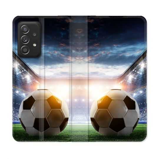 Housse Cuir Portefeuille Pour Samsung Galaxy A53 5G Sport Football Stade