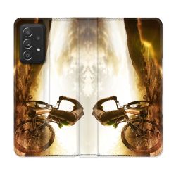 Housse Cuir Portefeuille Pour Samsung Galaxy A53 5G Sport VTT Soleil