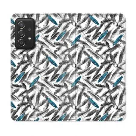 Housse Cuir Portefeuille Pour Samsung Galaxy A53 5G Texture Plume Canard