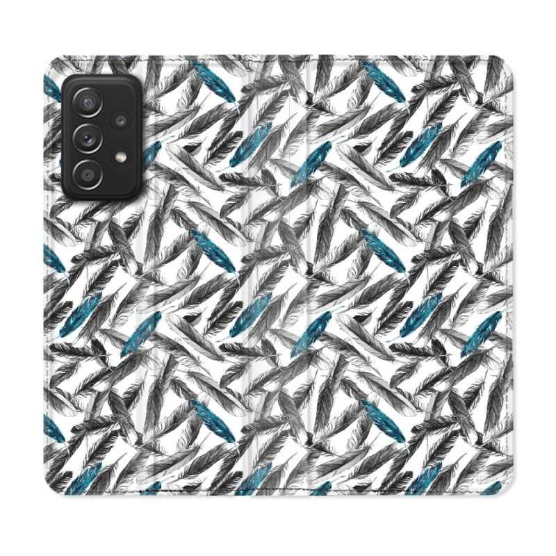 Housse Cuir Portefeuille Pour Samsung Galaxy A53 5G Texture Plume Canard