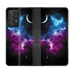 Housse Cuir Portefeuille Pour Samsung Galaxy A53 5G Univers Bleu Violet