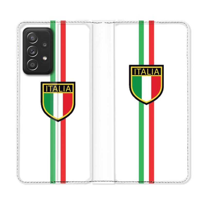Housse Cuir Portefeuille Pour Samsung Galaxy A53 5G Voyage Italie 3 Blanc