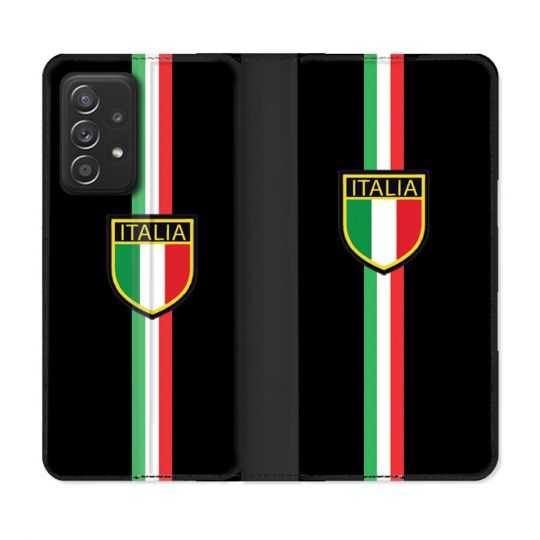Housse Cuir Portefeuille Pour Samsung Galaxy A53 5G Voyage Italie 3 Noir