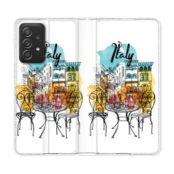 Housse Cuir Portefeuille Pour Samsung Galaxy A53 5G Voyage Italie Vintage