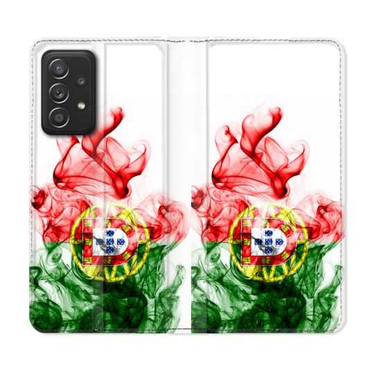 Housse Cuir Portefeuille Pour Samsung Galaxy A53 5G Voyage Portugal Flamme