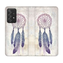 Housse Cuir Portefeuille Pour Samsung Galaxy A53 5G Zen Attrape Reve Blanc