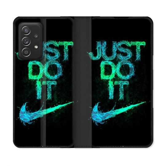 Housse Cuir Portefeuille Pour Samsung Galaxy A53 5G Nike Just Do It