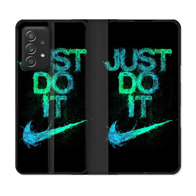 Housse Cuir Portefeuille Pour Samsung Galaxy A53 5G Nike Just Do It