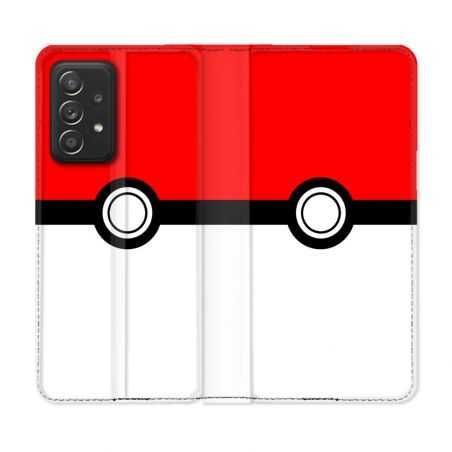 Housse Cuir Portefeuille Pour Samsung Galaxy A53 5G Pokemon Pokeball
