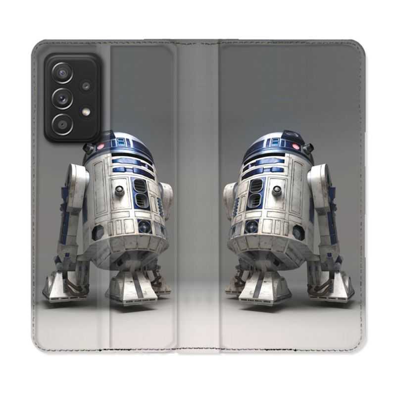 Housse Cuir Portefeuille Pour Samsung Galaxy A53 5G Star Wars - R2D2