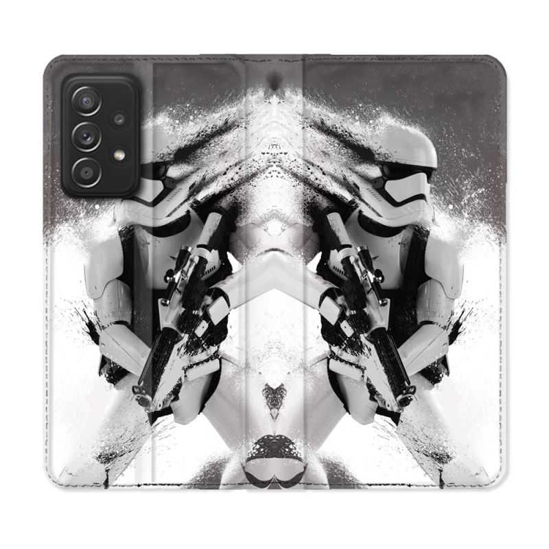 Housse Cuir Portefeuille Pour Samsung Galaxy A53 5G Star Wars - Trooper