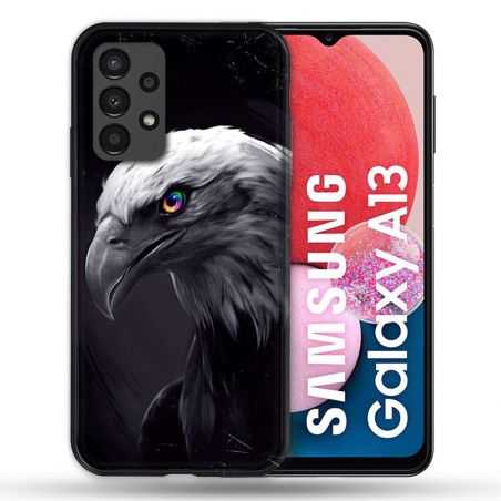 Coque Pour Samsung Galaxy A13 Animal Aigle Royal Noir