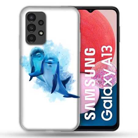 Coque Pour Samsung Galaxy A13 Animal Dauphin Duo