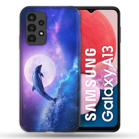 Coque Pour Samsung Galaxy A13 Animal Dauphin Vague