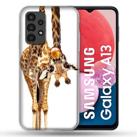 Coque Pour Samsung Galaxy A13 Animal Girafe Blanche