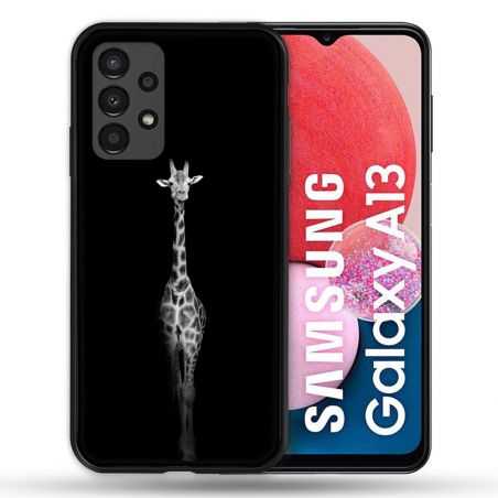 Coque Pour Samsung Galaxy A13 Animal Girafe Noire
