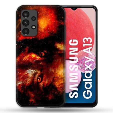 Coque Pour Samsung Galaxy A13 Animal Loup Espace
