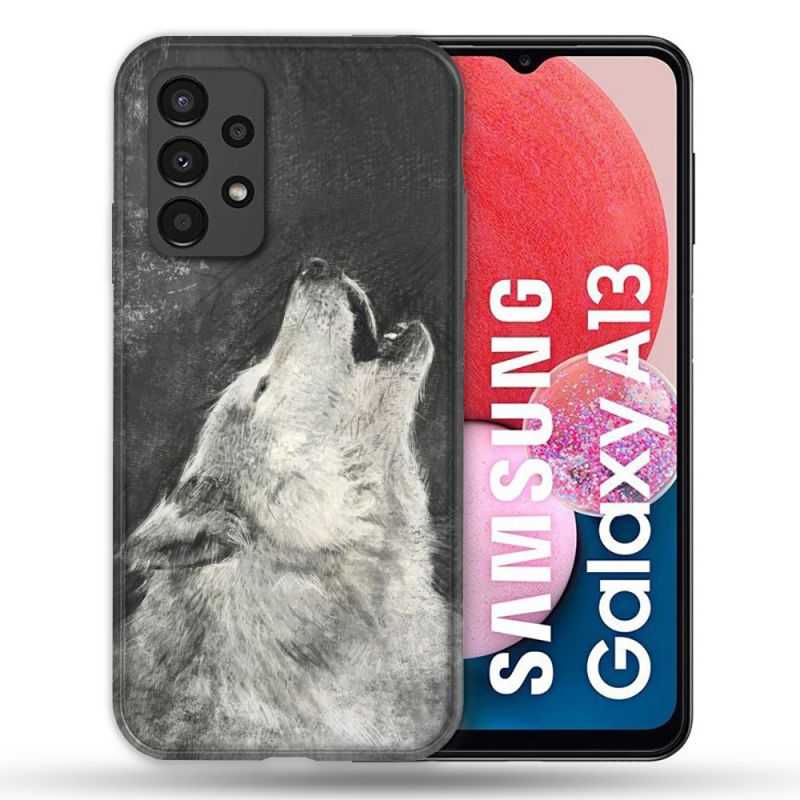 Coque Pour Samsung Galaxy A13 Animal Loup Hurlement
