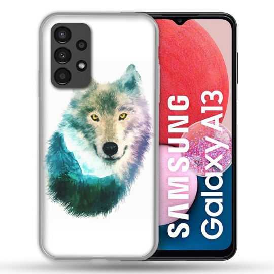 Coque Pour Samsung Galaxy A13 Animal Loup Montagne