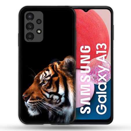 Coque Pour Samsung Galaxy A13 Animal Tigre Noir