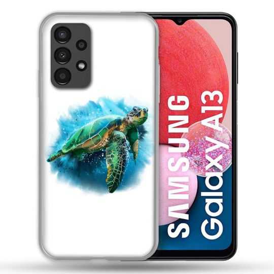 Coque Pour Samsung Galaxy A13 Animal Tortue Blanche multicolore