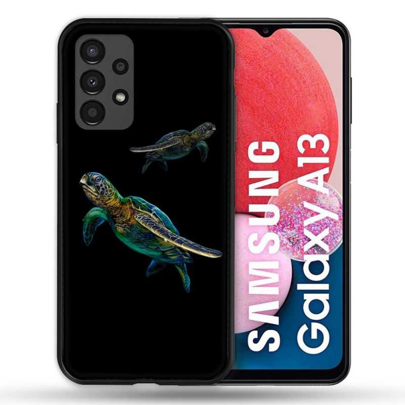 Coque Pour Samsung Galaxy A13 Animal Tortue Noire multicolore