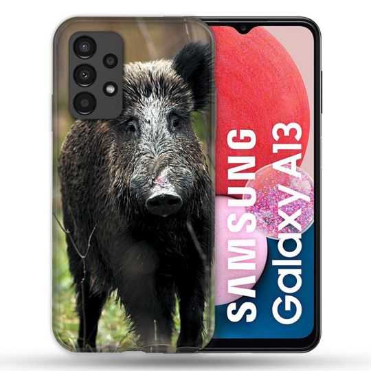 Coque Pour Samsung Galaxy A13 Chasse Sanglier bois