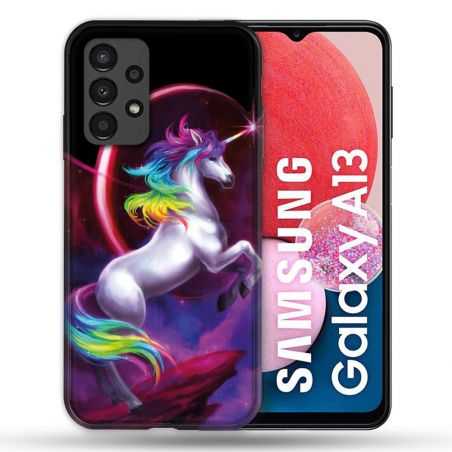Coque Pour Samsung Galaxy A13 Fantastique Licorne Arc en ciel