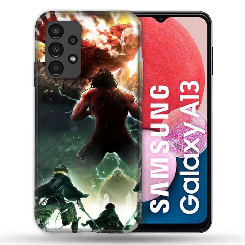 Coque Pour Samsung Galaxy A13 Manga Attaque Titans Combat