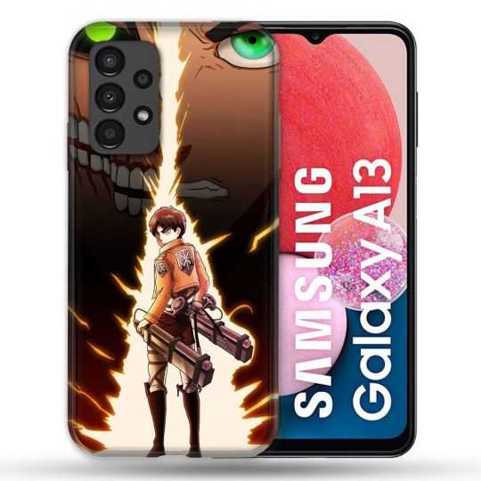 Coque Pour Samsung Galaxy A13 Manga Attaque Titans Eren Eclair