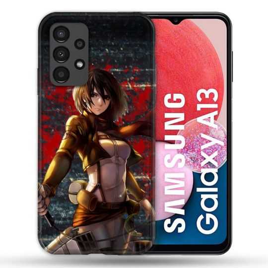 Coque Pour Samsung Galaxy A13 Manga Attaque Titans Mikasa