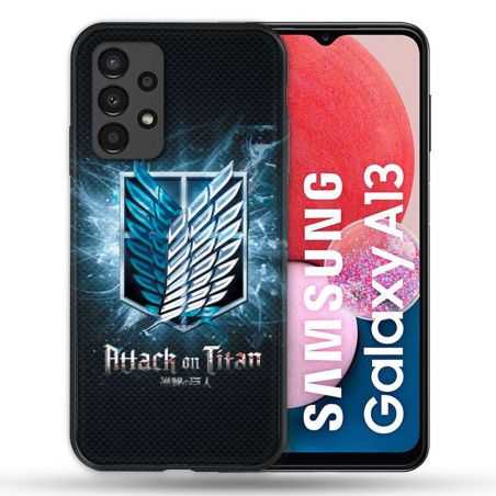 Coque Pour Samsung Galaxy A13 Manga Attaque Titans Noir