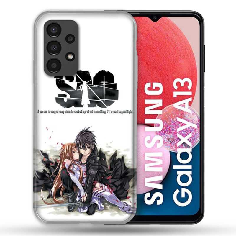 Coque Pour Samsung Galaxy A13 Manga SAO sword Art Online Blanc