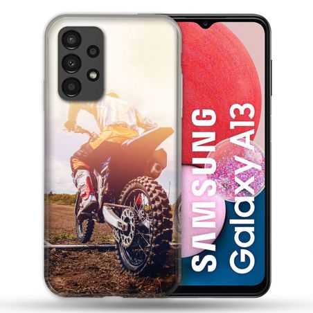 Coque Pour Samsung Galaxy A13 Moto Cross Soleil