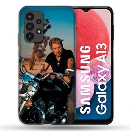 Coque Pour Samsung Galaxy A13 Musique Johnny Hallyday Moto