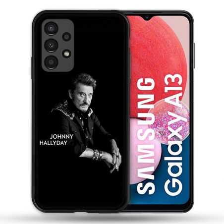 Coque Pour Samsung Galaxy A13 Musique Johnny Hallyday Noir