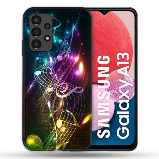 Coque Pour Samsung Galaxy A13 Musique Partition Multicolore