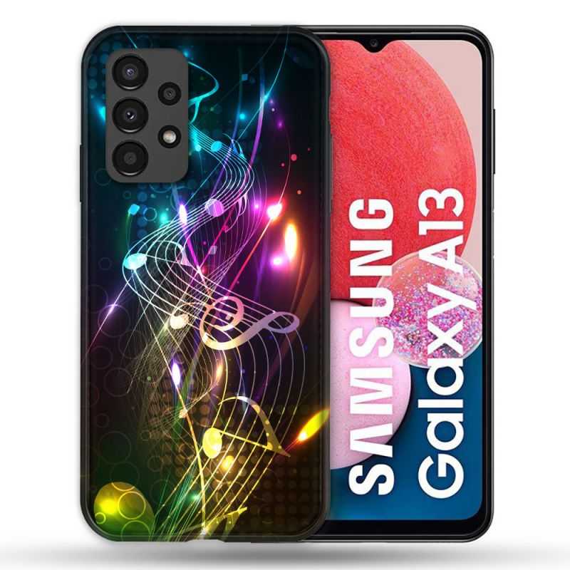 Coque Pour Samsung Galaxy A13 Musique Partition Multicolore