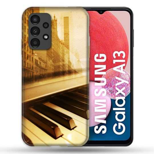 Coque Pour Samsung Galaxy A13 Musique Piano Retro
