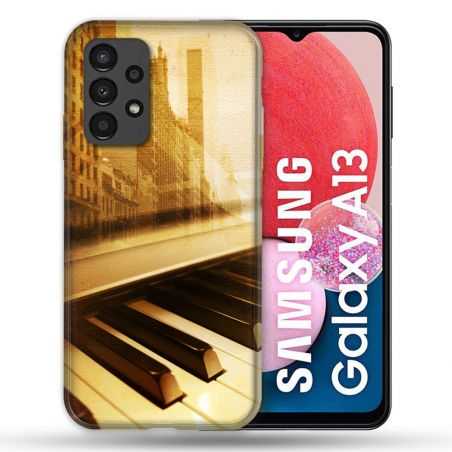 Coque Pour Samsung Galaxy A13 Musique Piano Retro
