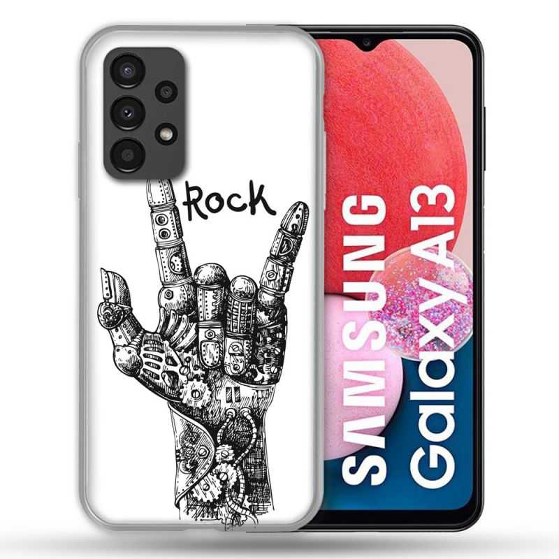 Coque Pour Samsung Galaxy A13 Musique Rock Main