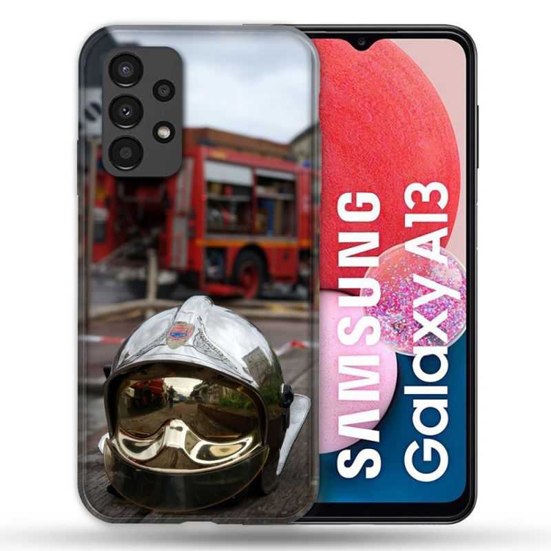 Coque Pour Samsung Galaxy A13 Pompier Casque Camion