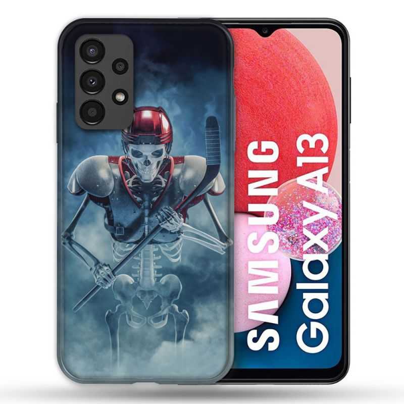 Coque Pour Samsung Galaxy A13 Sport Hockey Squelette