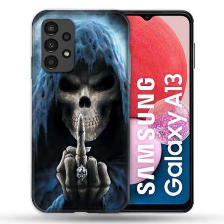 Coque Pour Samsung Galaxy A13 Tete de Mort Doigt